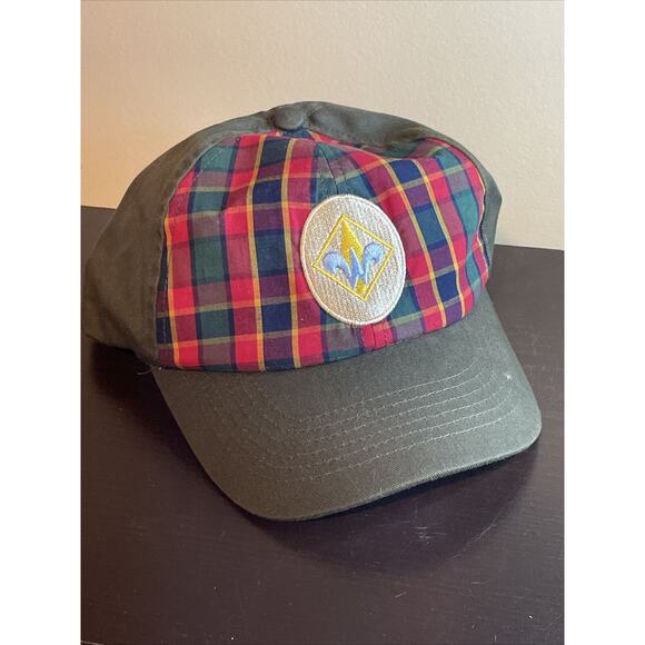 Webelos Hat Boy Scouts of America BSA Plaid Olive Green - M/L Hook And Loop Cap - Picture 11 of 11